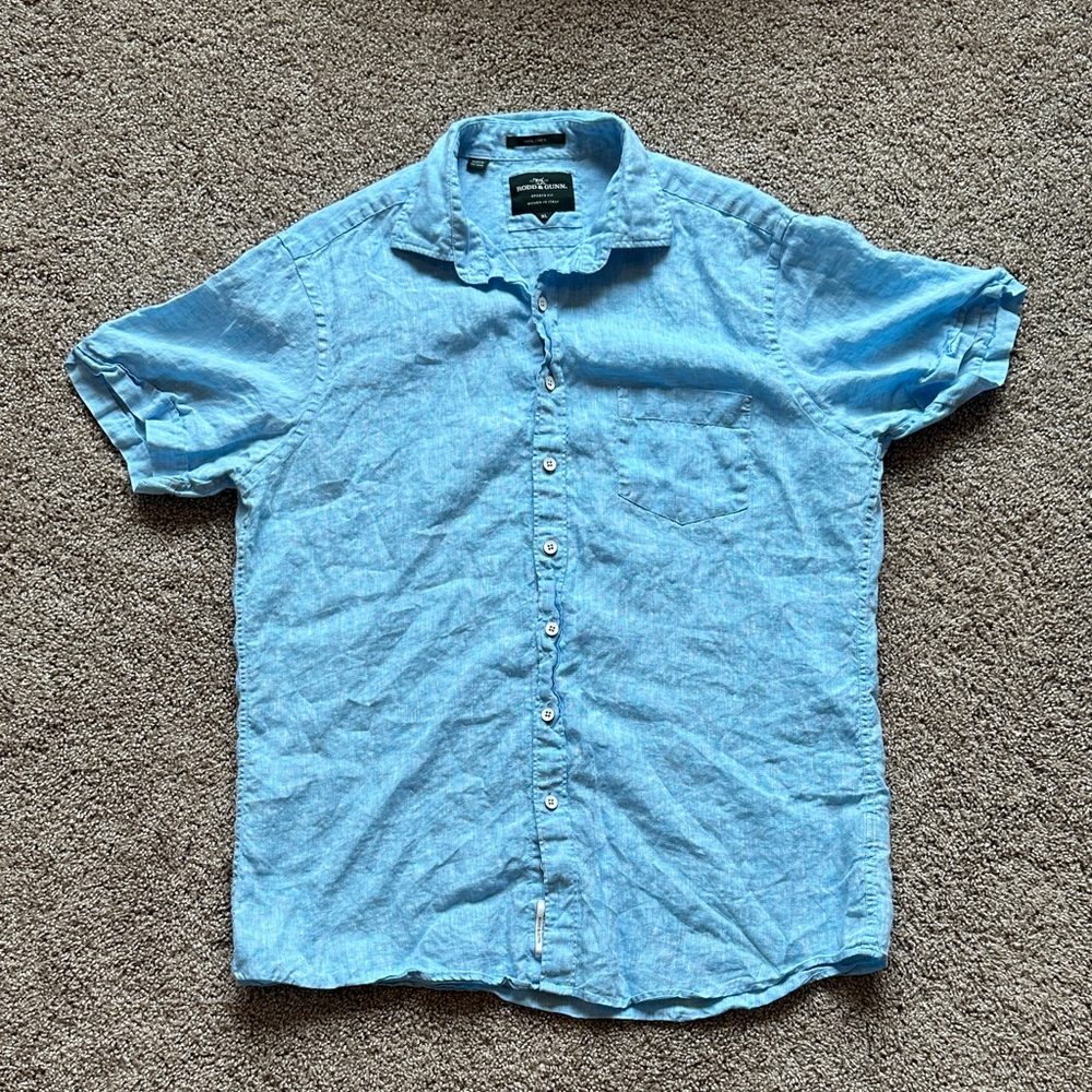 Rodd & Gunn Sky Blue Casual Button-Down Shirt